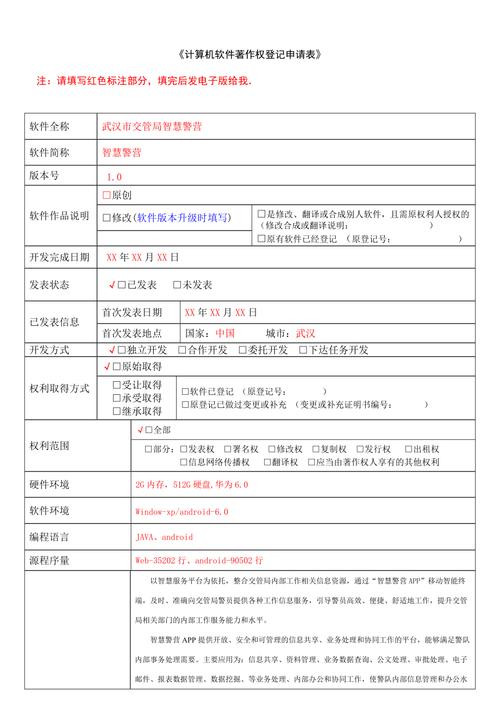 中小品牌内容版权管理登记表