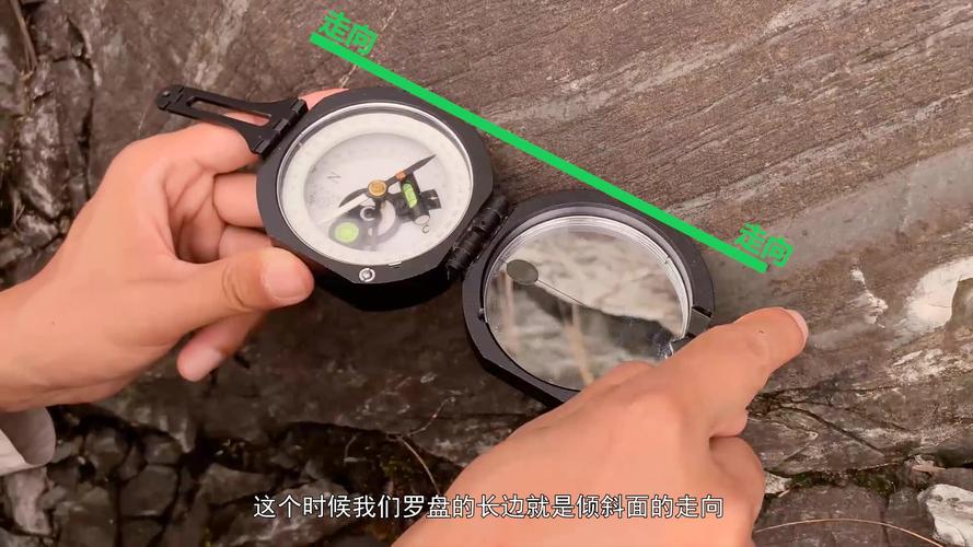 学生野外地理考察使用地质罗盘
