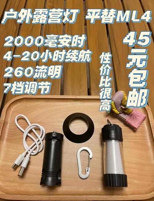 便携露营灯侧面硅胶防水充电盖结构特写