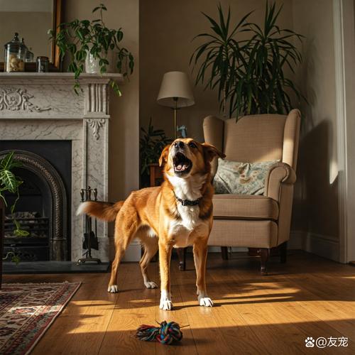 独自在家吠叫的焦虑狗狗实拍图