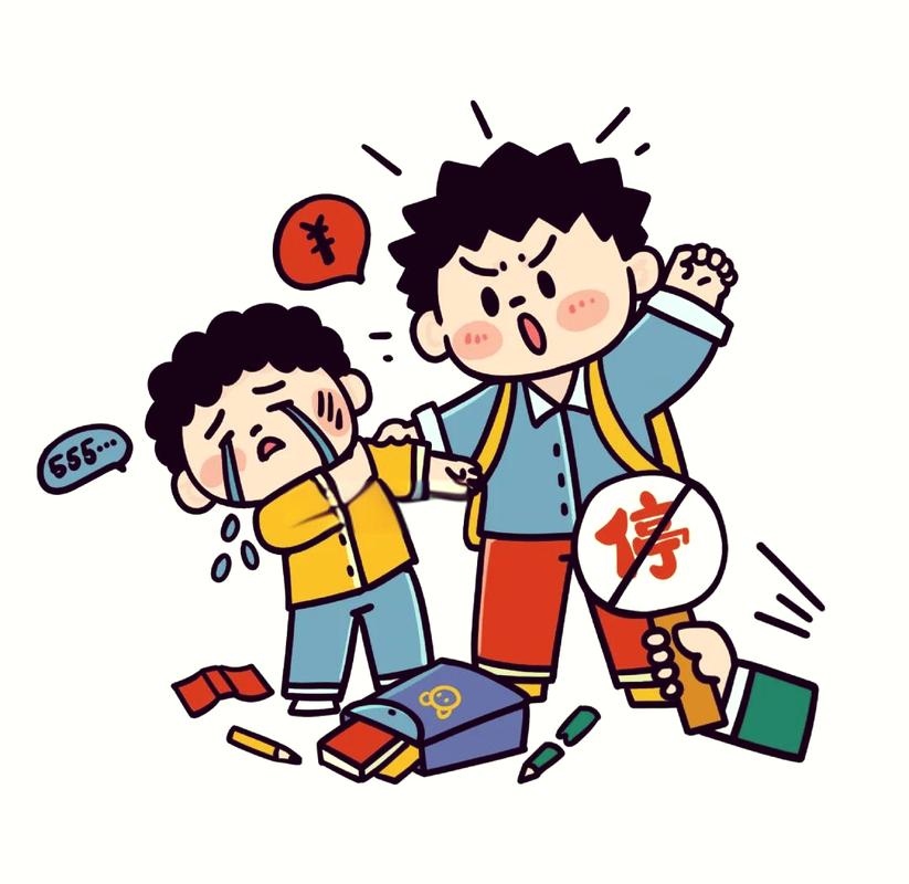 校园隐性欺凌学生孤独感插画