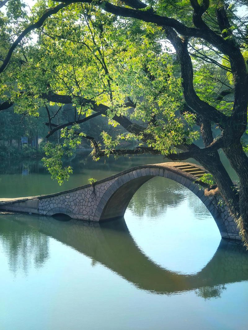 绍兴东湖霞川桥倒影