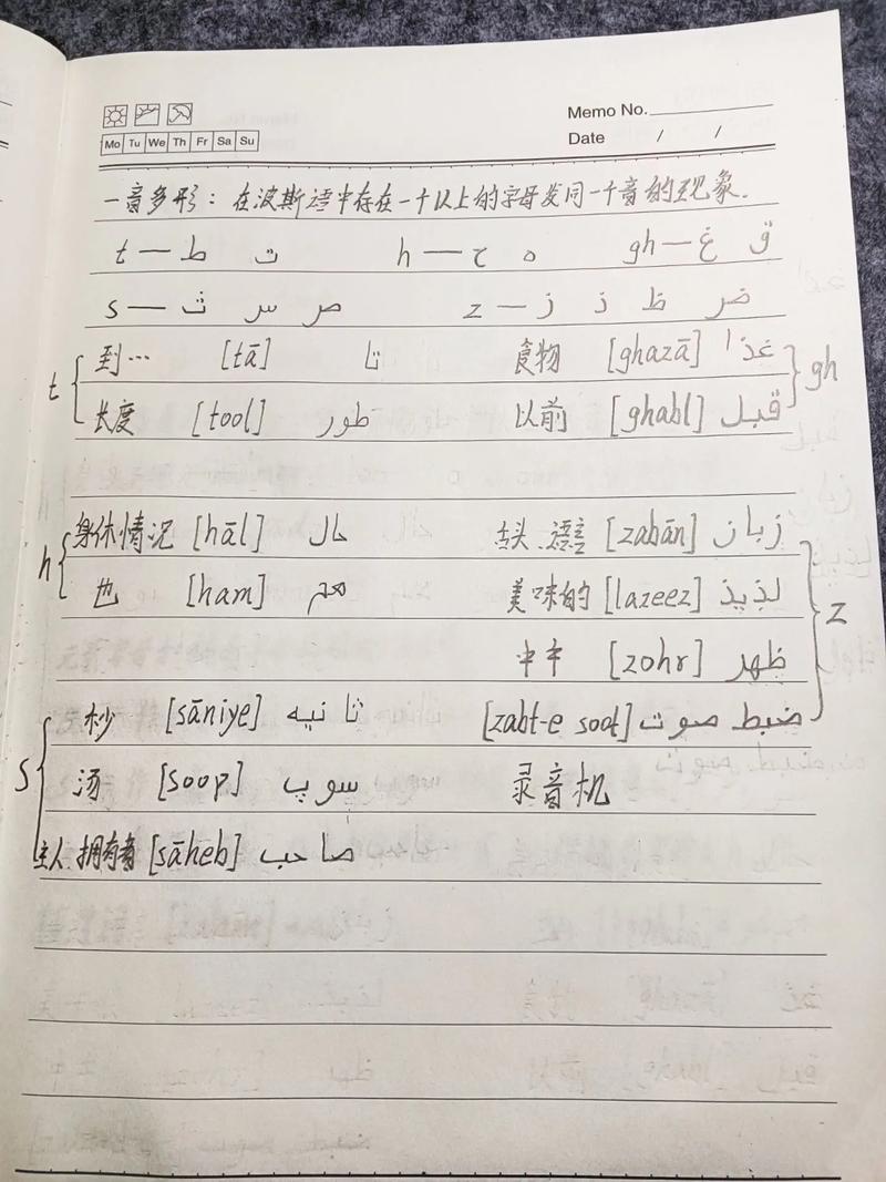 鲁拜集波斯语手抄本与英译本对照图