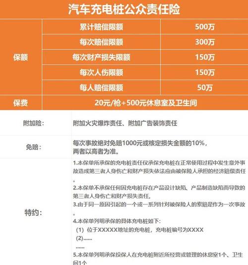 家用充电桩保险保障责任说明图