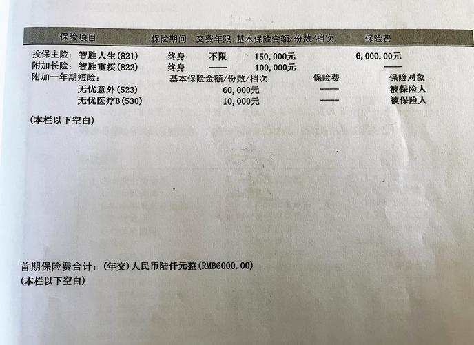 个人寿险责任清单计算表