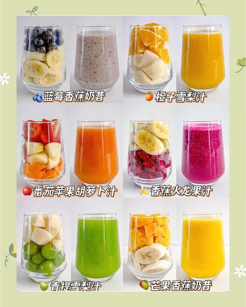 家庭自制健康饮品新鲜食材摆放图