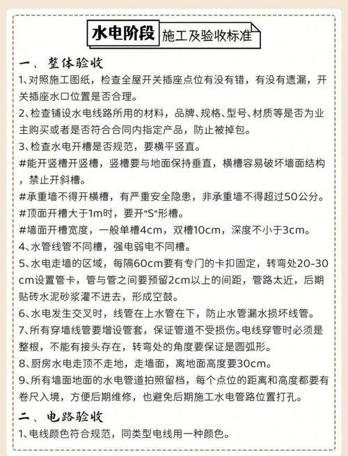 施工与验收细节问题