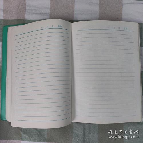 八十年代学生手写日记本内页