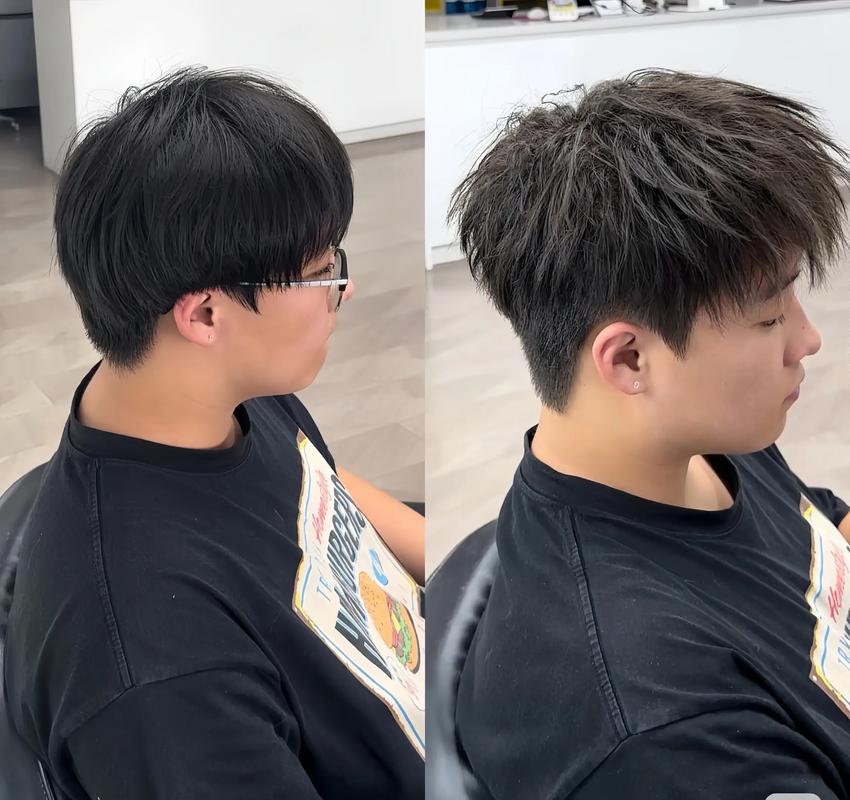 发根摩根烫前后蓬松度对比真人实拍