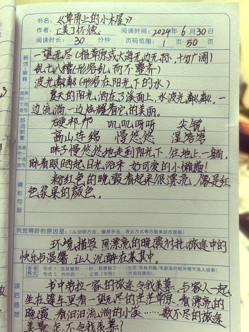 中小学群文阅读课堂学生手写讨论记录