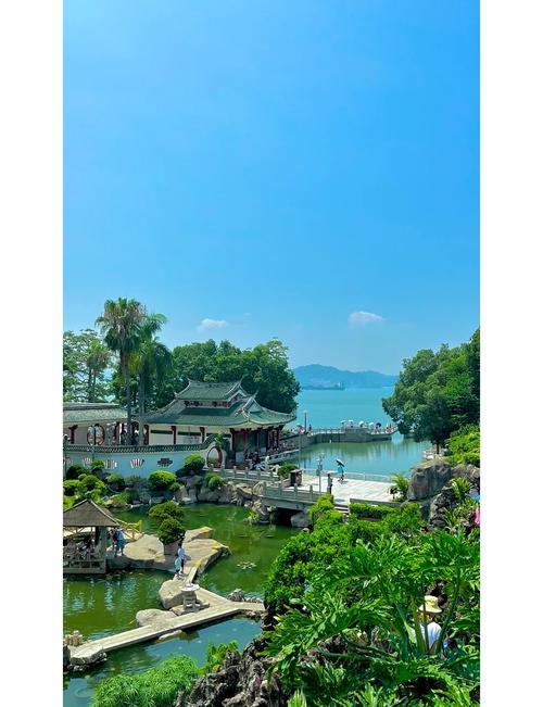 中国福建厦门鼓浪屿菽庄花园海景园林