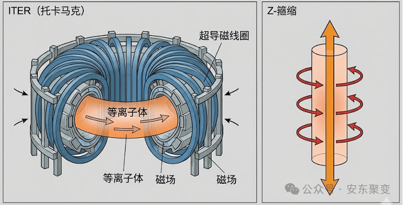 托卡马克磁场约束等离子体工作原理图