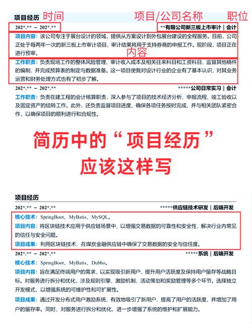 改好项目经历，只要记住三个小技巧