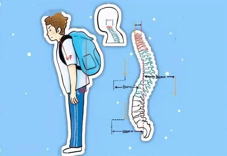 错误背负运动背包脊柱受力示意图