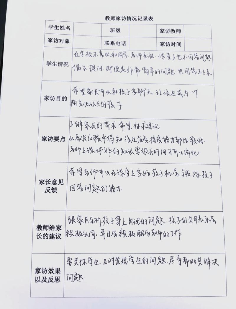教师办公室家校面对面沟通手账
