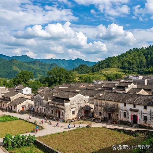 南漳祝家湾村青石板古巷黑瓦民居