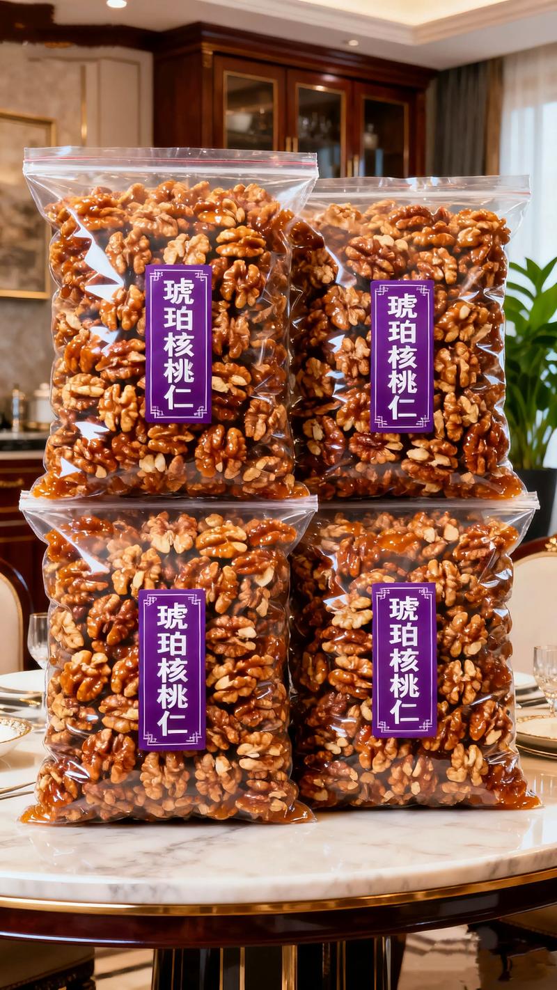琥珀核桃仁糖衣特写