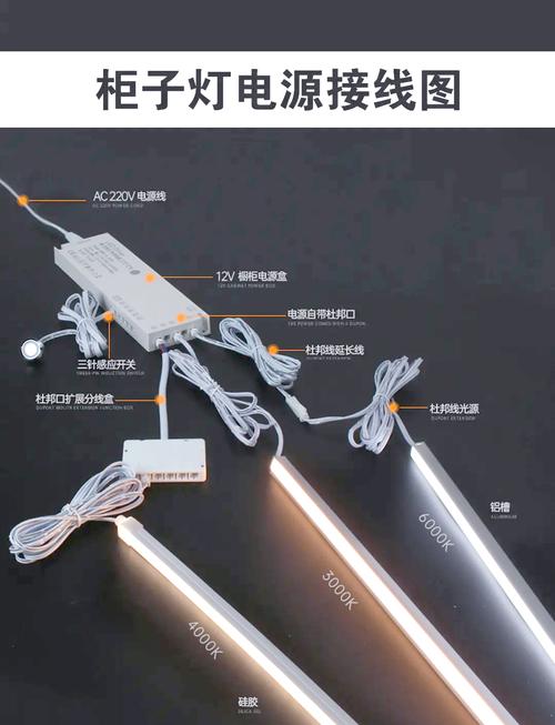 衣柜内部嵌入式夜间感应灯布线图
