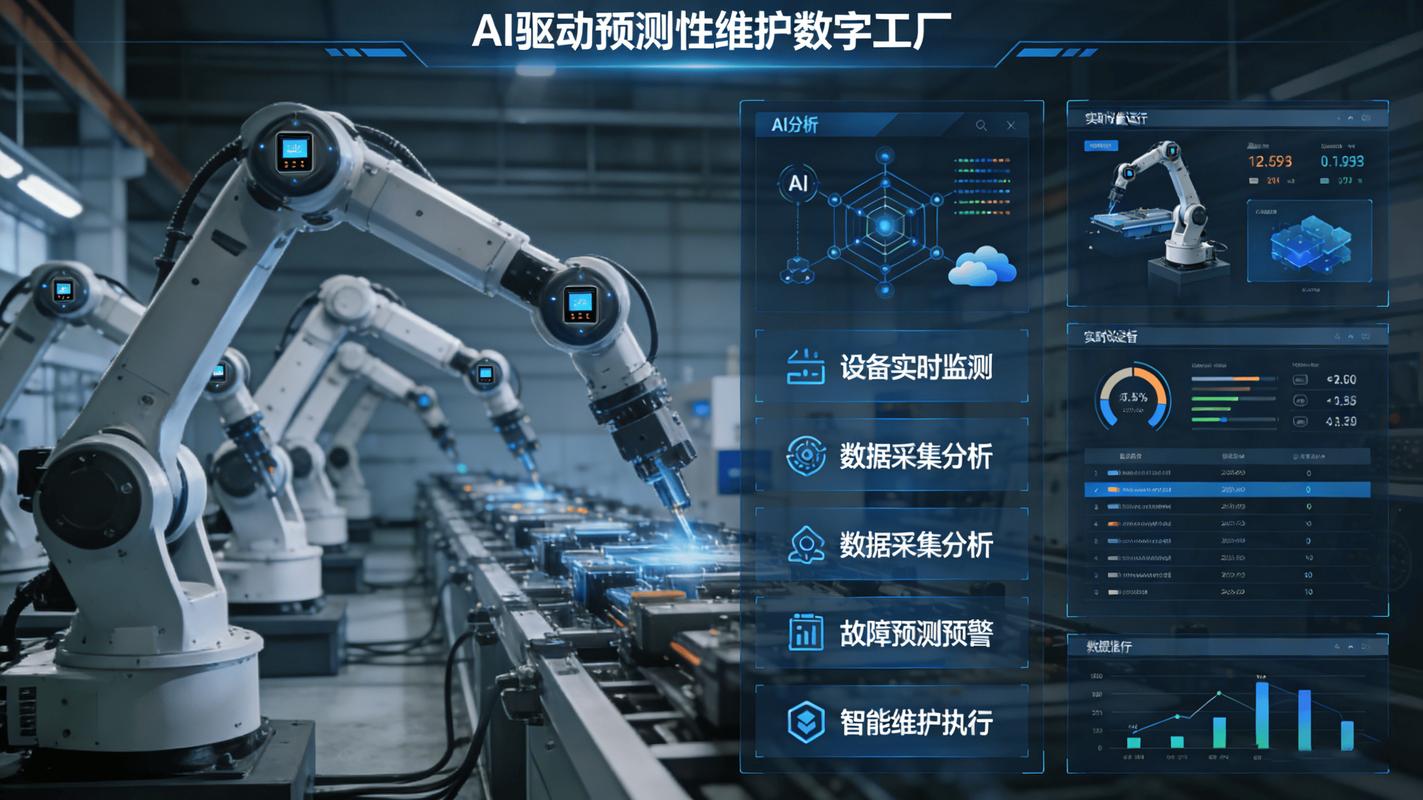 工业人工智能AI设备预测性维护系统操作界面图
