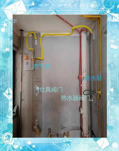 燃气热水器标准安装管线布局图