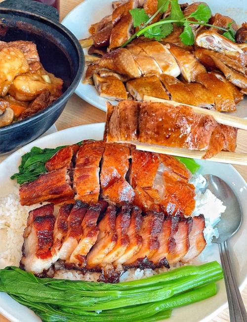 广州老巷隐蔽店叉烧烧肉双拼饭成品