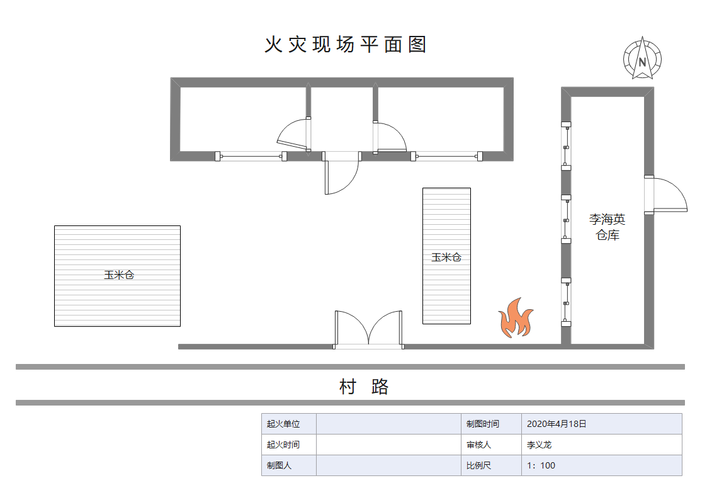 紧急避险拆迁救火现场示意图