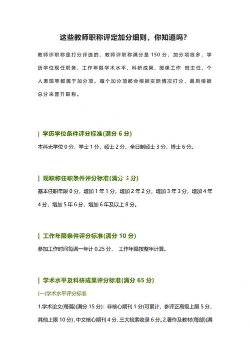 职称评定加分项单位要求对照表