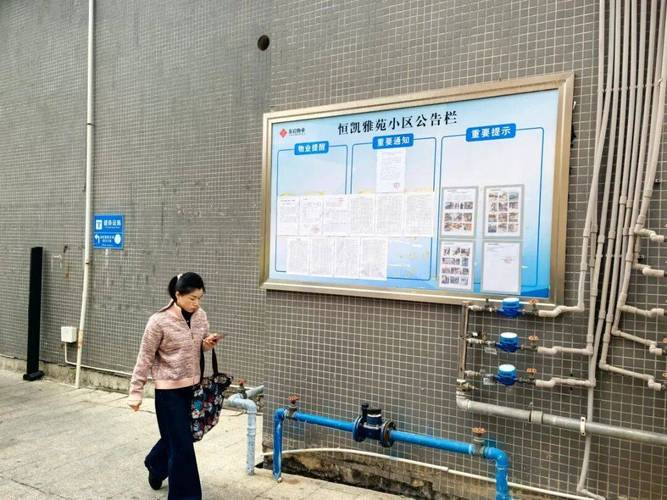 小区公告栏业主大会通知实拍