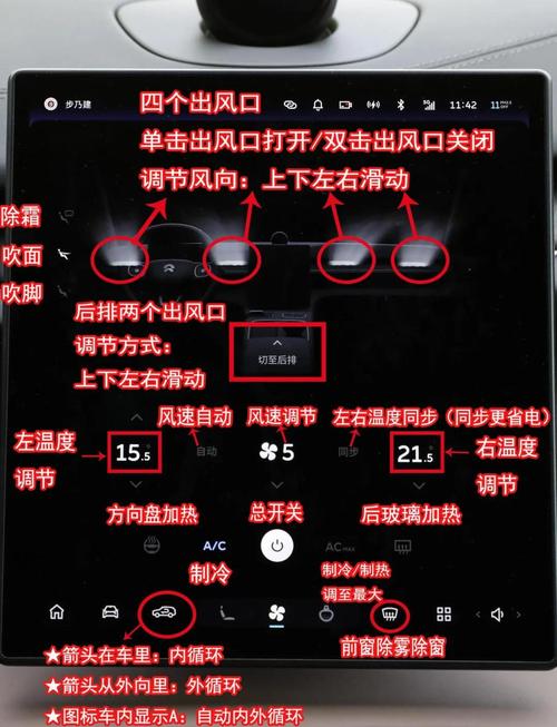 汽车空调出风口温度手动检测示意图