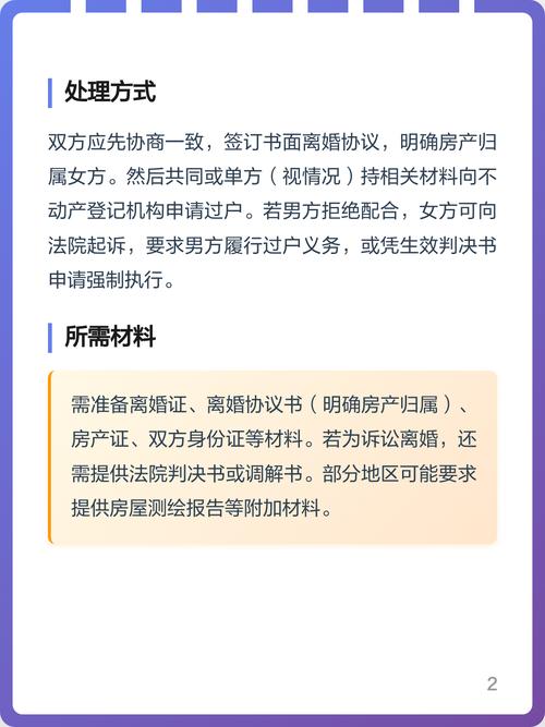 离婚后房产产权变更登记证书