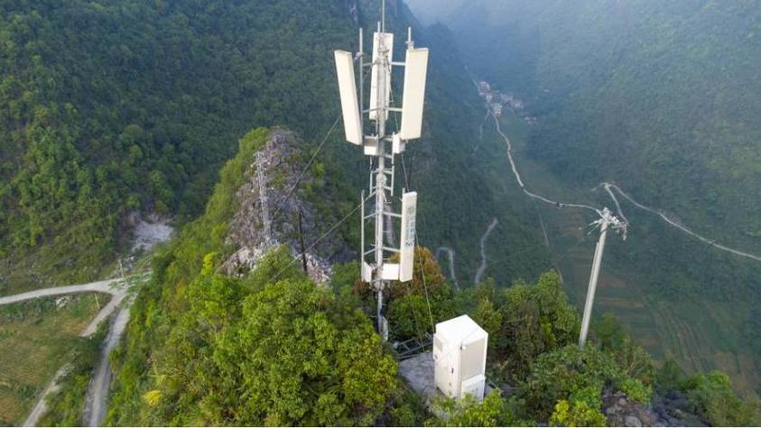 丘陵山区地面通信基站覆盖示意图