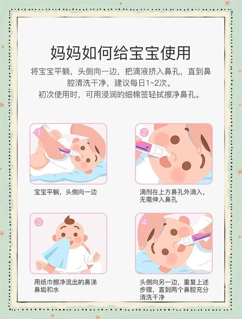 0-6个月宝宝鼻塞护理吸鼻器正确使用图
