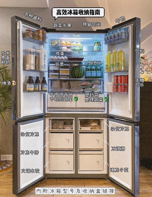 冰箱食物分区摆放示意图 生熟分开