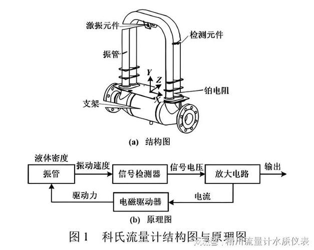 科氏质量流量计内部结构和工作原理图
