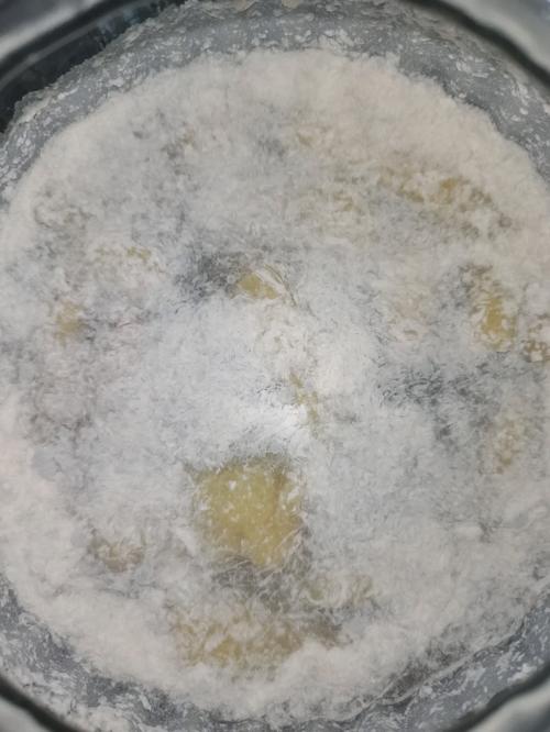 家常泡菜坛表面产膜白霉图