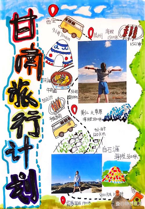 学生拿着旅行计划海报在教室分享