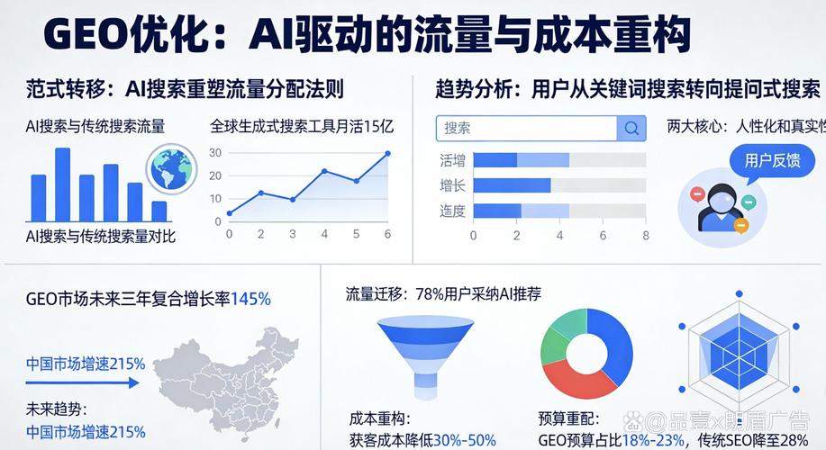 AI搜索与SEO指标对比图 示意