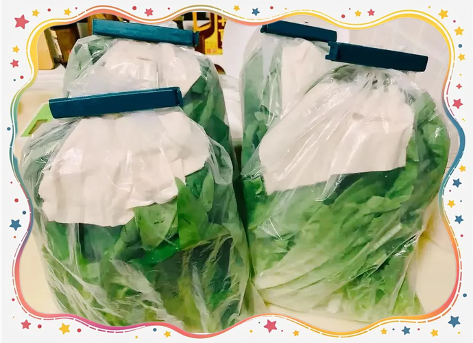 厨房纸包裹绿叶菜保鲜步骤图