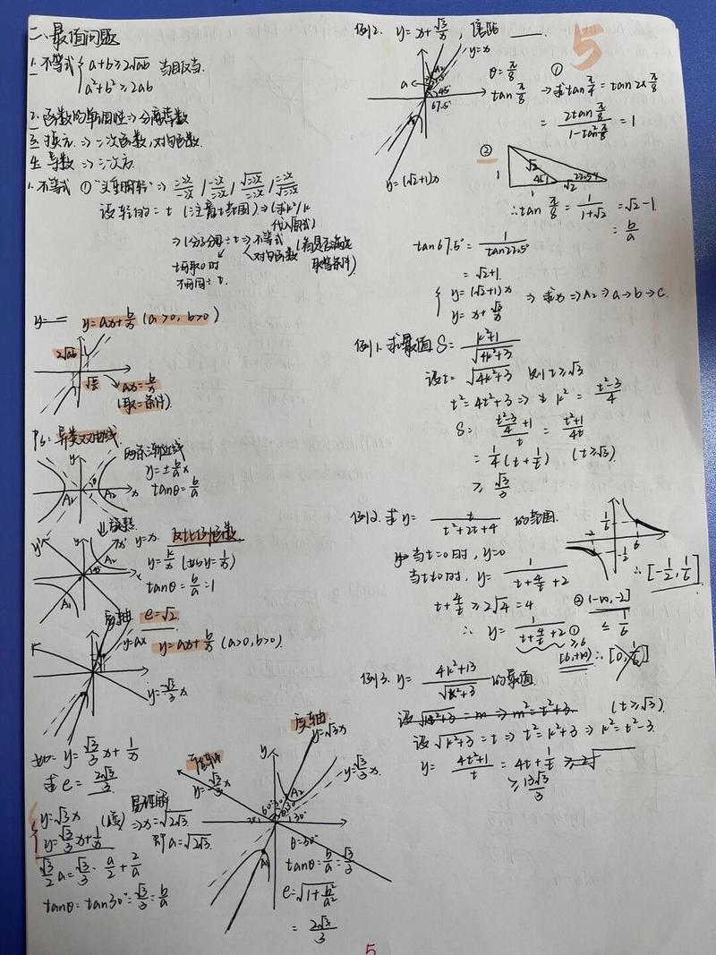 高中生草稿纸上画满杂乱圆锥曲线辅助线