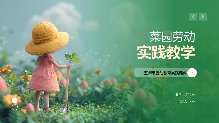 教室PPT讲授种菜知识的劳动课场景