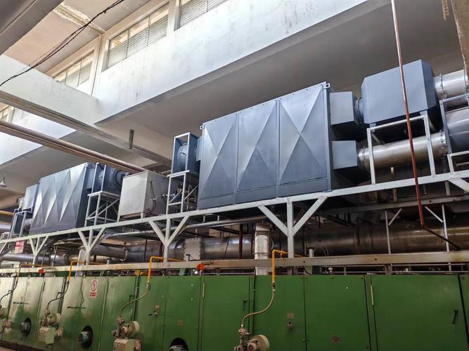 纺织定型机余热回收热管换热器安装现场