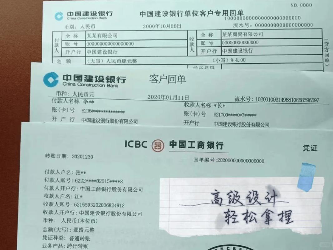 父母出资购房银行转账备注小票
