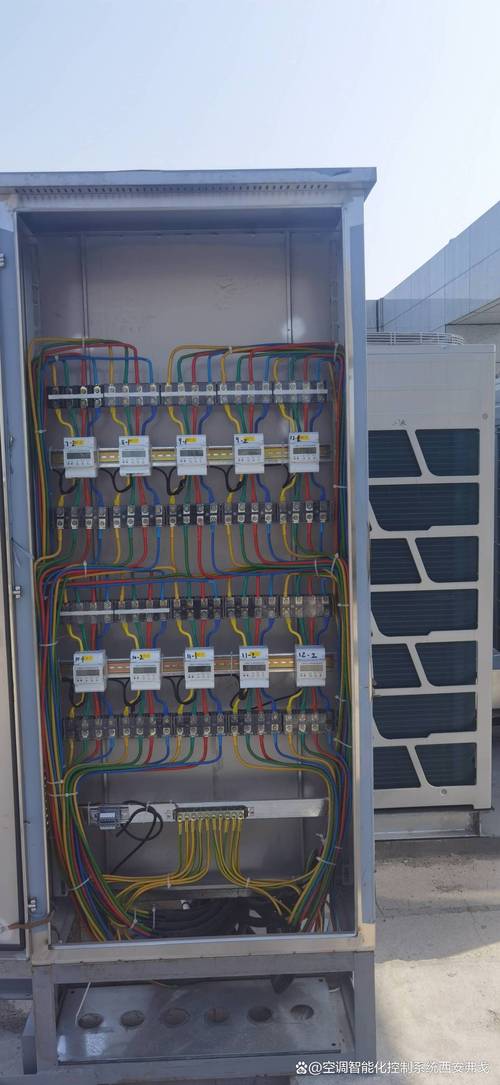 风冷冷水机电控柜整齐接线对比图