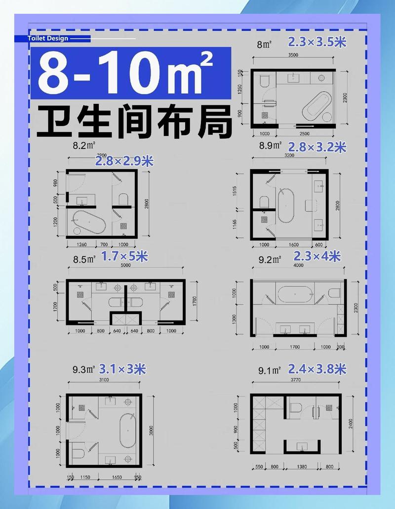 卫生间改造动线规划示意图