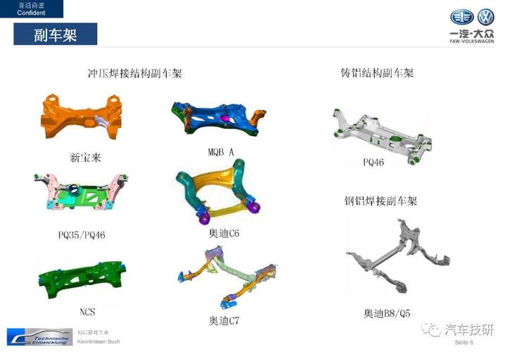 乘用车主副车架轻量化切割对比图