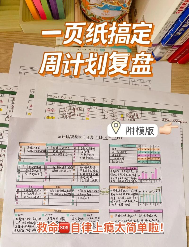 书桌上日历用红圈标记出每三个月的复盘日期 人生规划定期复盘