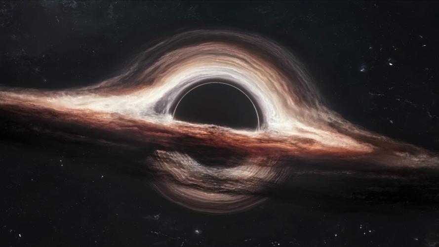 硬科幻电影星际穿越黑洞场景海报