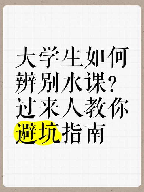 4. 那些“水课”真的水吗?我踩过的坑