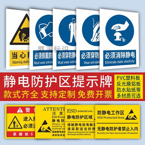 工业车间防静电庆祝横幅与安全标识
