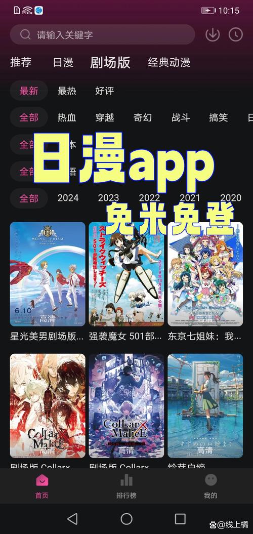 年轻人电脑端多新番动漫追番列表界面